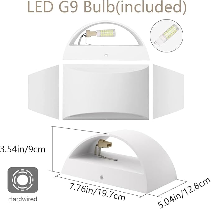 Aipsun Indoor Aluminum Modern LED Wall Sconce Hardwired Interior Wall Lights ...