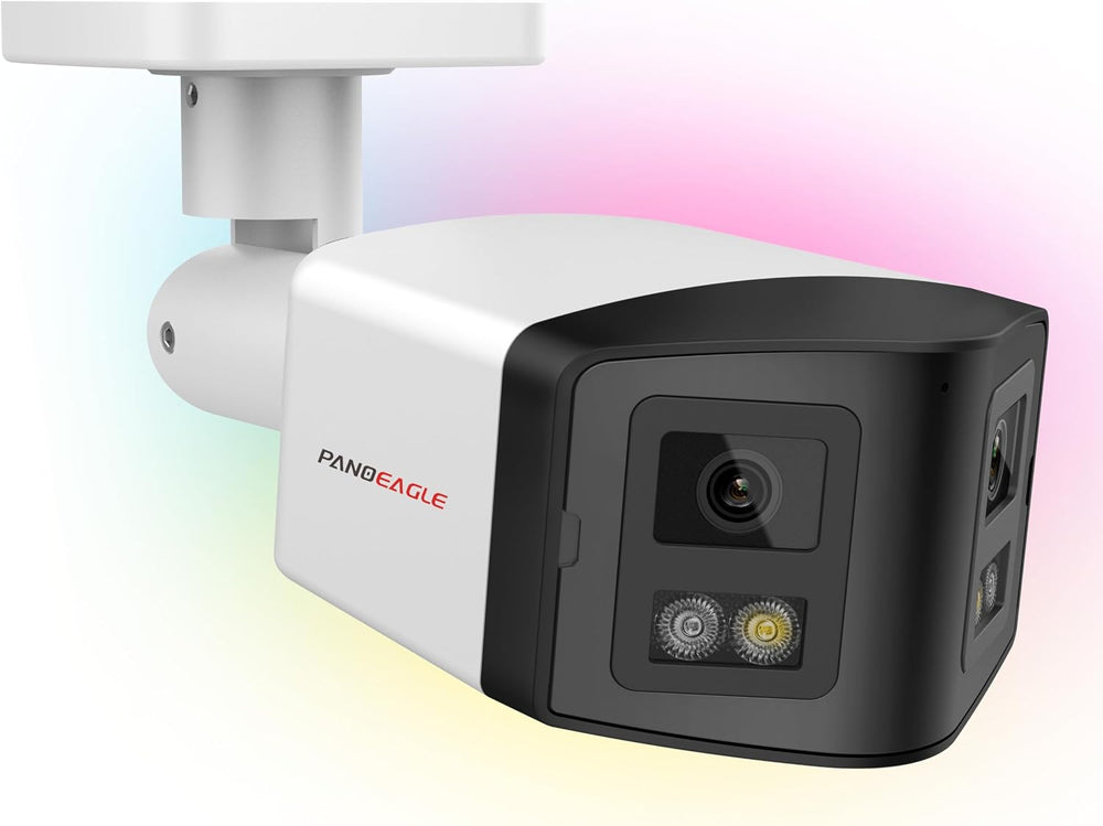 PANOEAGLE 4MP Dual Lens PoE IP Security Camera with 180° Panoramic Angle