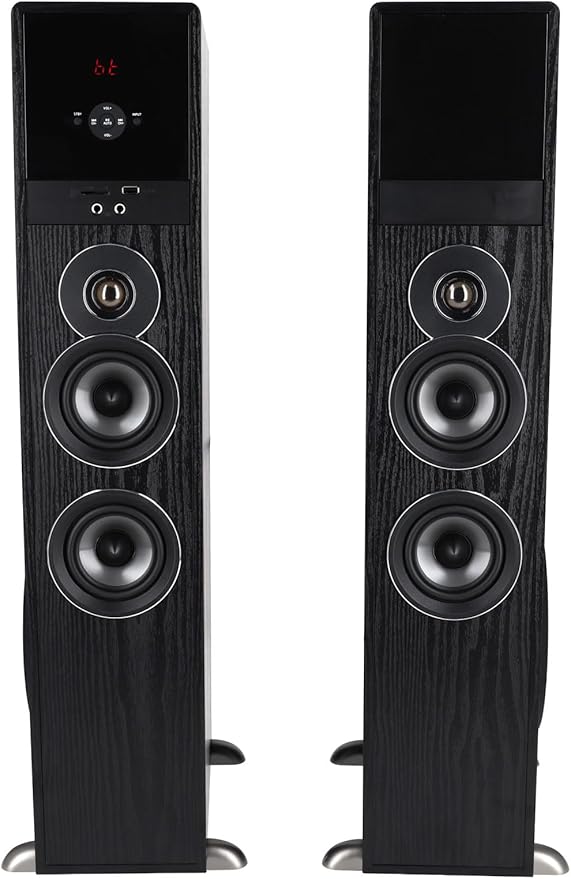 Rockville TM80B Powered Home Theater Tower Speaker System, USB/SD Playback