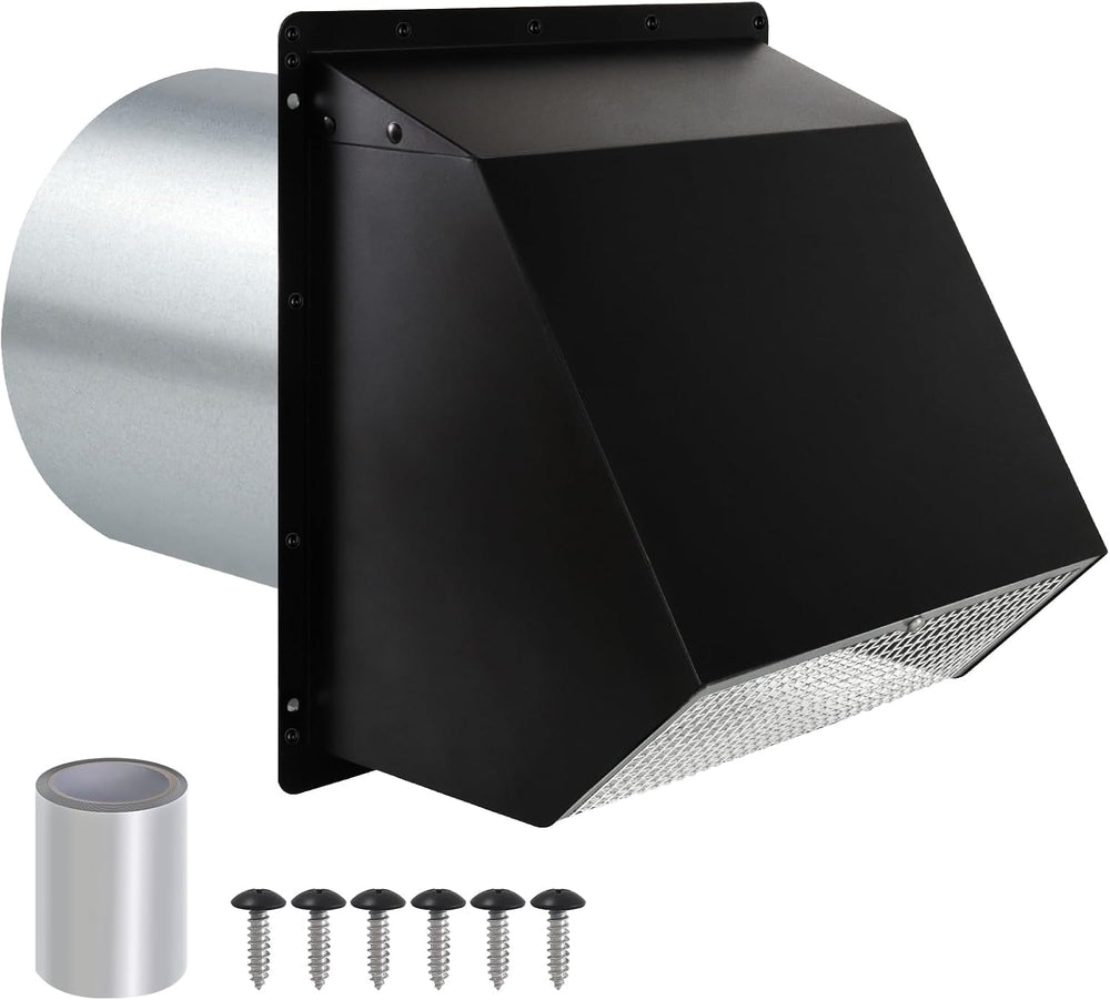8 Inch Wall Vent Hood Wall Exhaust Vent Cover Outdoor Hooded Wall Vent