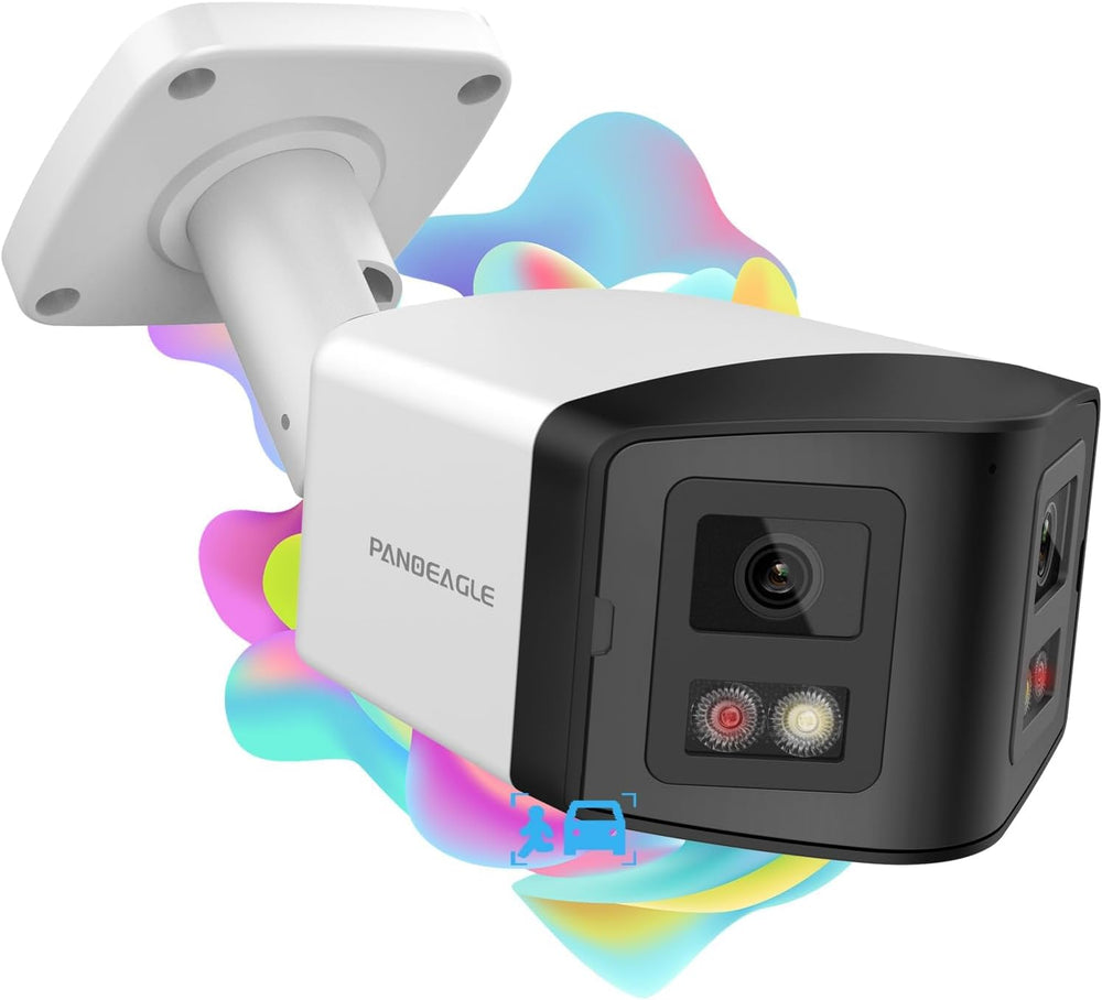 PANOEAGLE 4MP Dual Lens PoE IP Security Camera with 180° Panoramic Angle