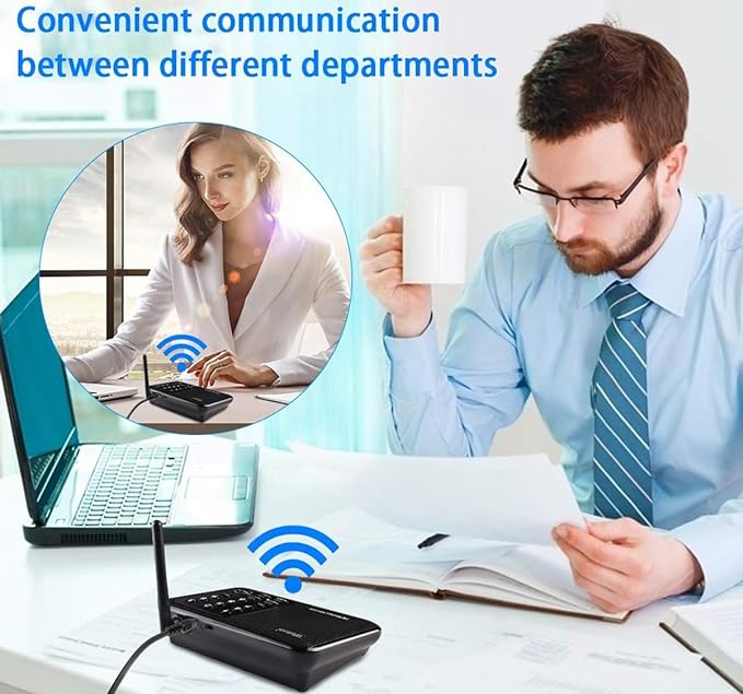 Wuloo Intercoms Wireless for Home 5280 Feet Range 10 Channel 3 Code, Wireless...
