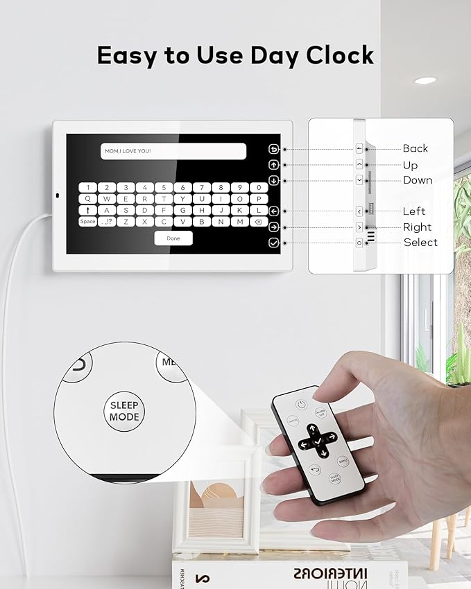 10.1" Digital Clock with Date and Day