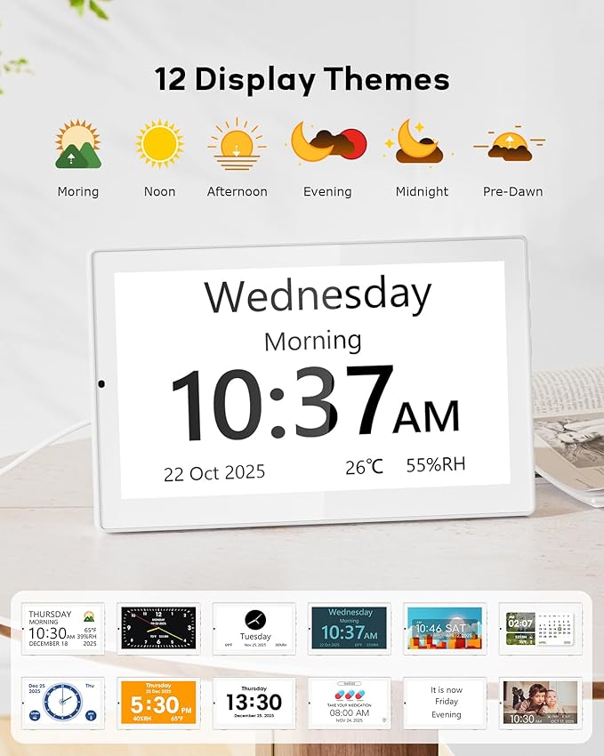 10.1" Digital Clock with Date and Day