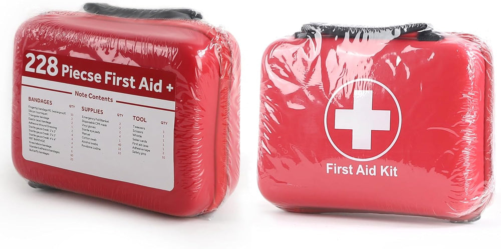 Compact First Aid Kit (228pcs) Designed for Family Emergency Care. Waterproof...