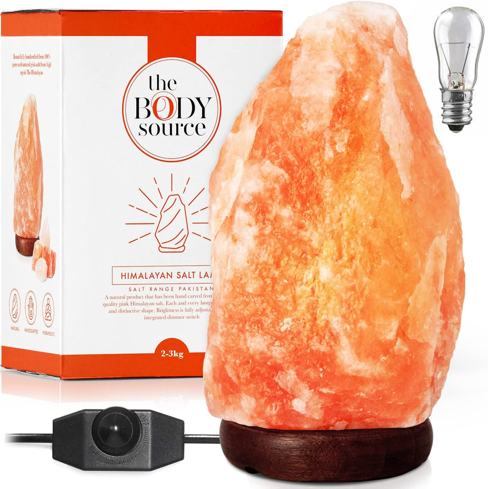 Himalayan Salt Lamp for Bedroom Large 8-10 Inch Pink Salt Rock Lamp with Dimm...