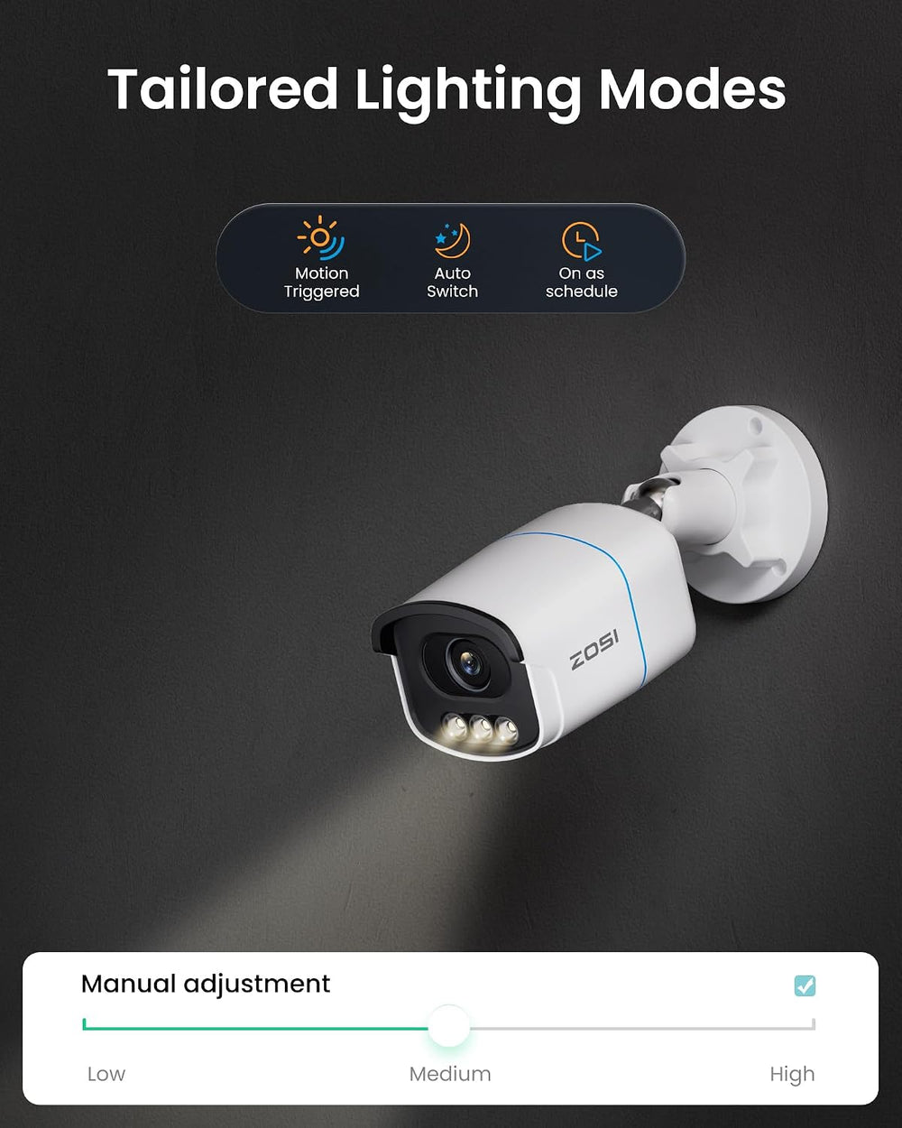 ZOSI C186 16CH 4K NVR with 12 x 5MP Audio PoE Bullet Camera System, 4TB HDD