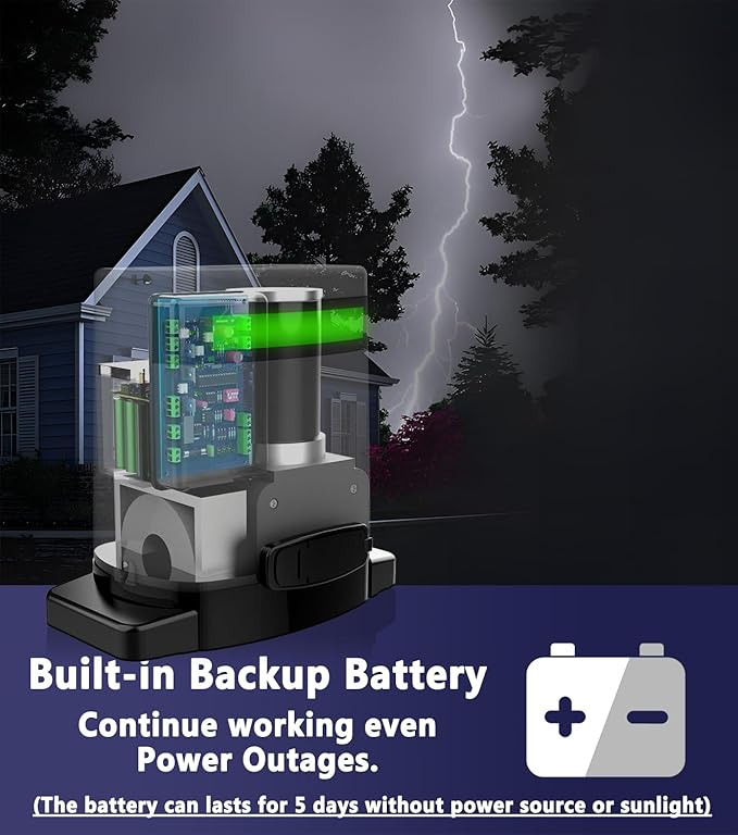 Blütezeit 1400lb Sliding Gate Opener, Solar Power | WiFi Control | Battery