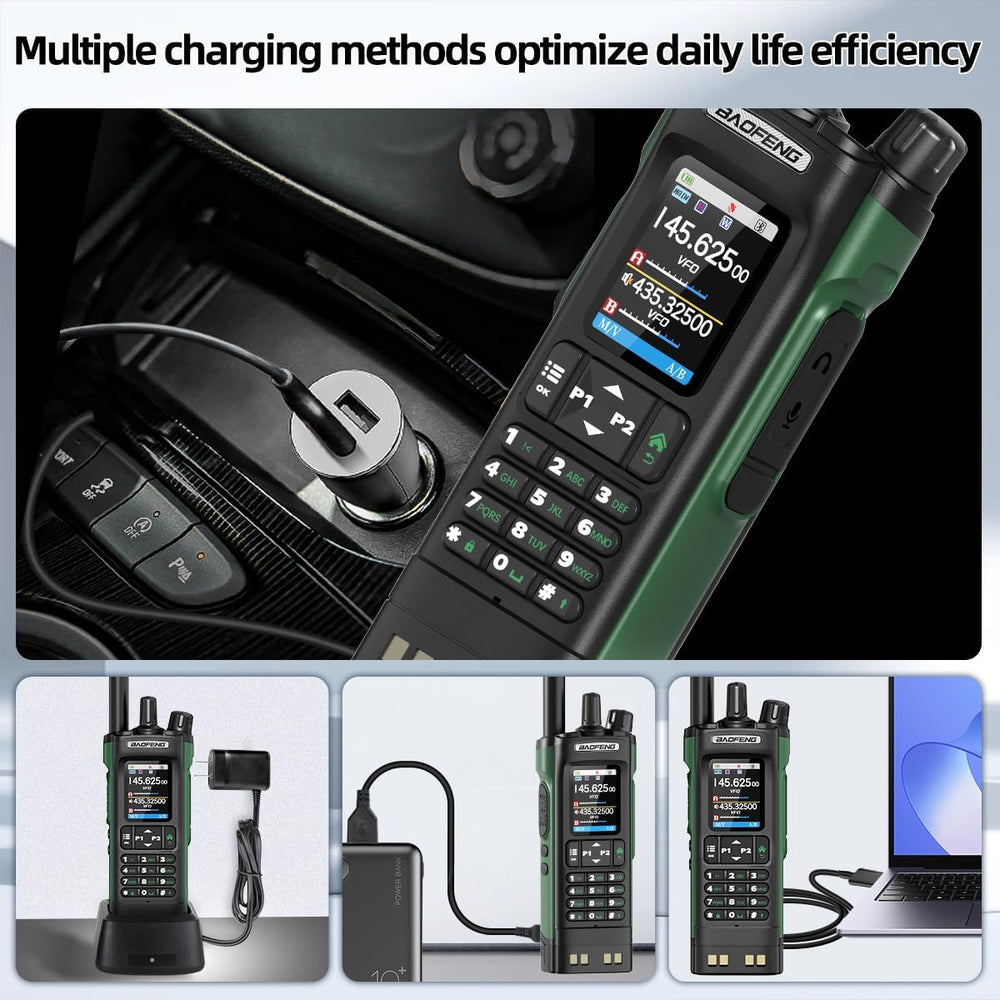 BAOFENG UV-32 Ham Radio Long Range Rechargeable Walkie Talkies UV32 5RM K5 10...