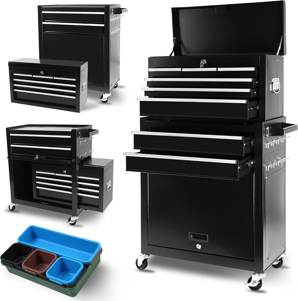 Rolling Tool Chest, 8-Drawer Rolling Tool Chest with Wheels, Large Tool Cabin...