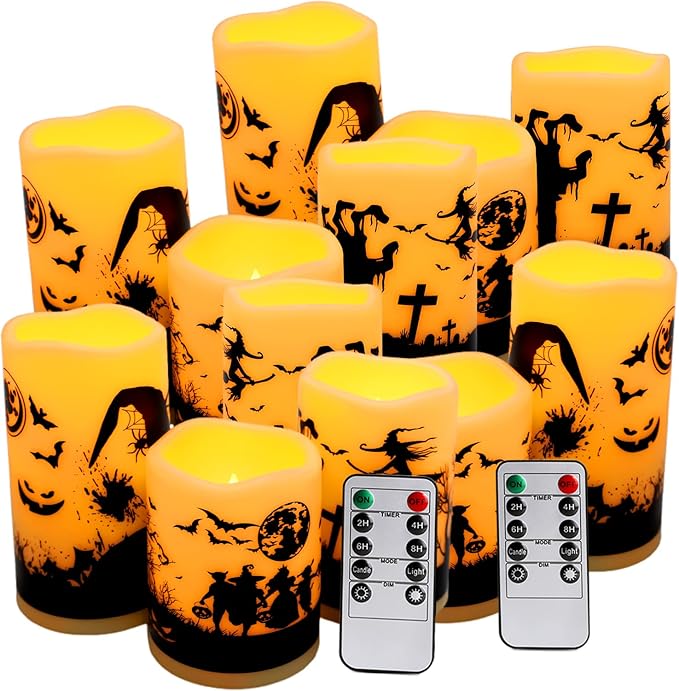 12-Pack Waterproof -Flameless Led Candles，Remote Control and Timer Functions ...