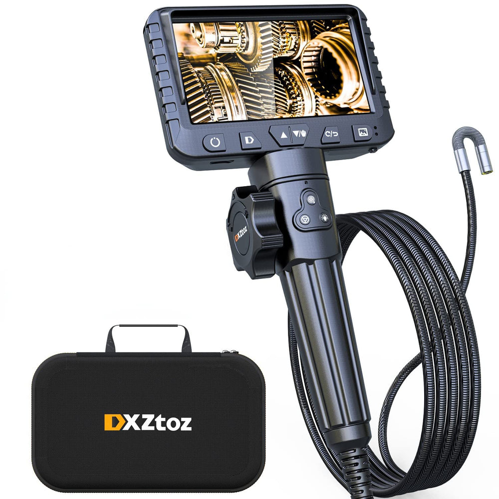 DXZtoz Two-Way Articulating Borescope with Light, 1080P Industrial Endoscope ...