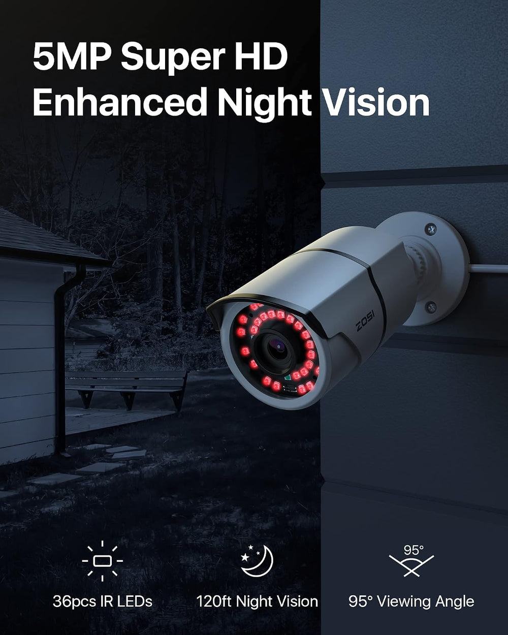 ZOSI 16 Channel 4K PoE Home/Business Security Camera System with 4TB HDD