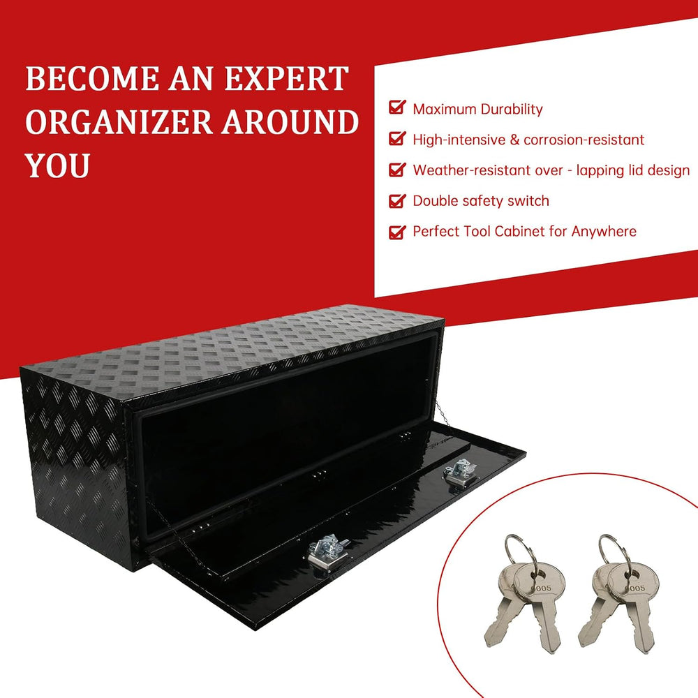 60'' Inch Aluminum Underbody Truck Box with T-Handle Latch