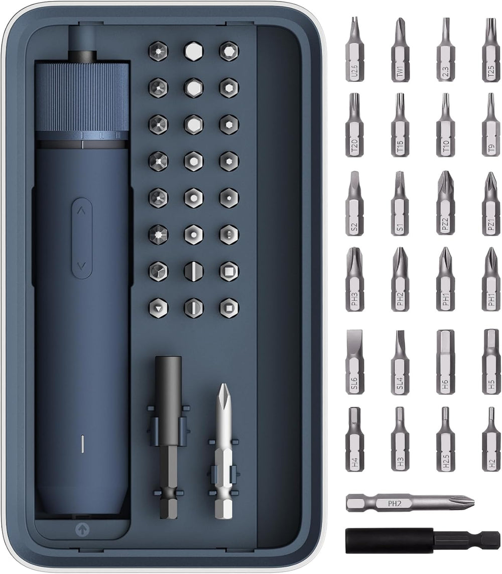 HOTO Electric Screwdriver Kit, Upgraded 1/4'' Hex 25 Bits, Magnetic L...
