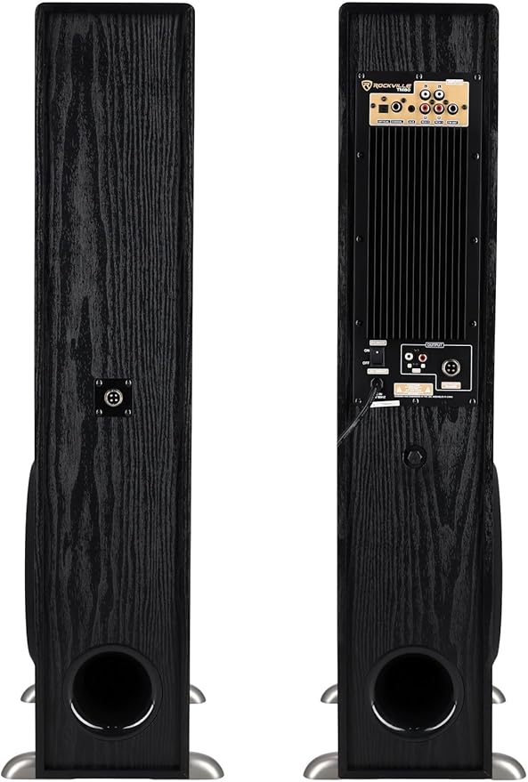 Rockville TM80B Powered Home Theater Tower Speaker System, USB/SD Playback