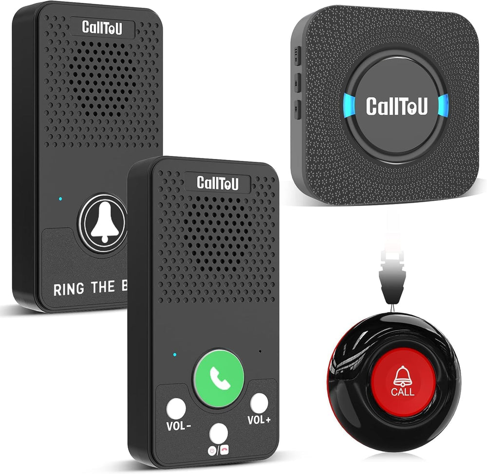 CallToU Caregiver Pager Alert Button Intercoms Wireless