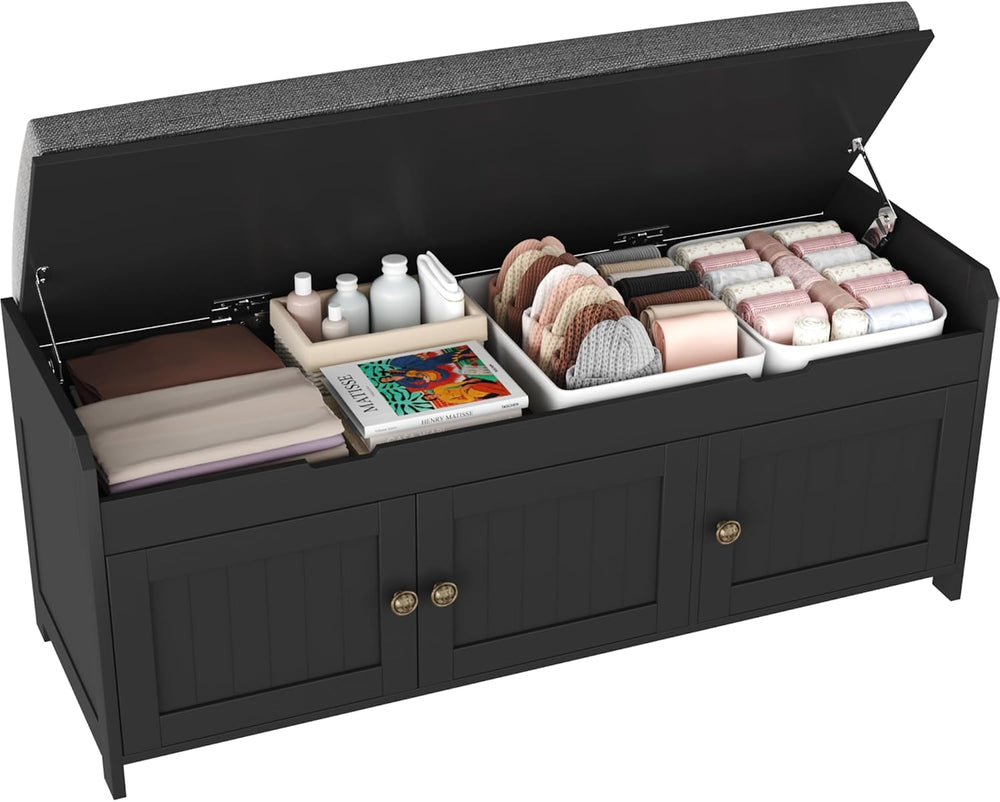 HOMEFORT 41.3" Shoe Bench with Lift Top Storage, Entryway Bench with Cus...