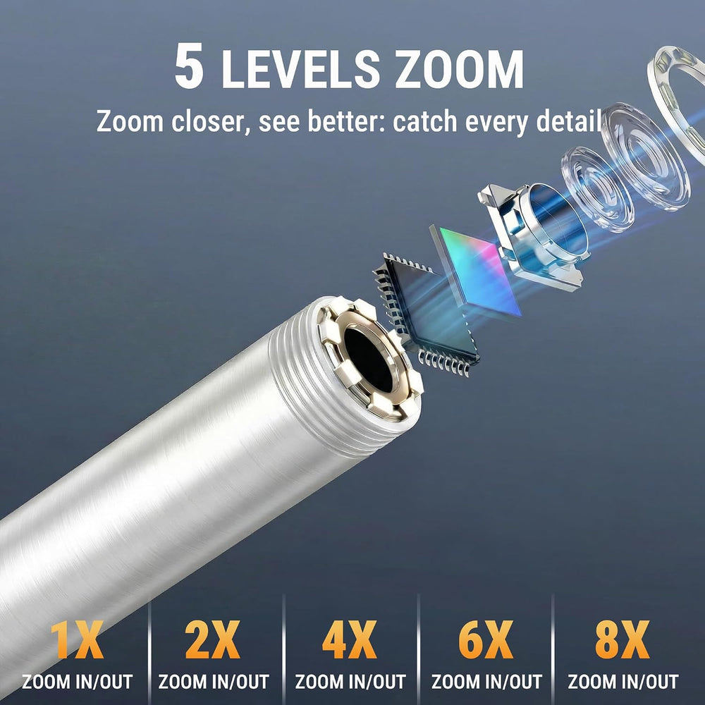 Articulating Borescope Camera, 8mm Borescope Endoscope with 5" IPS Scree...