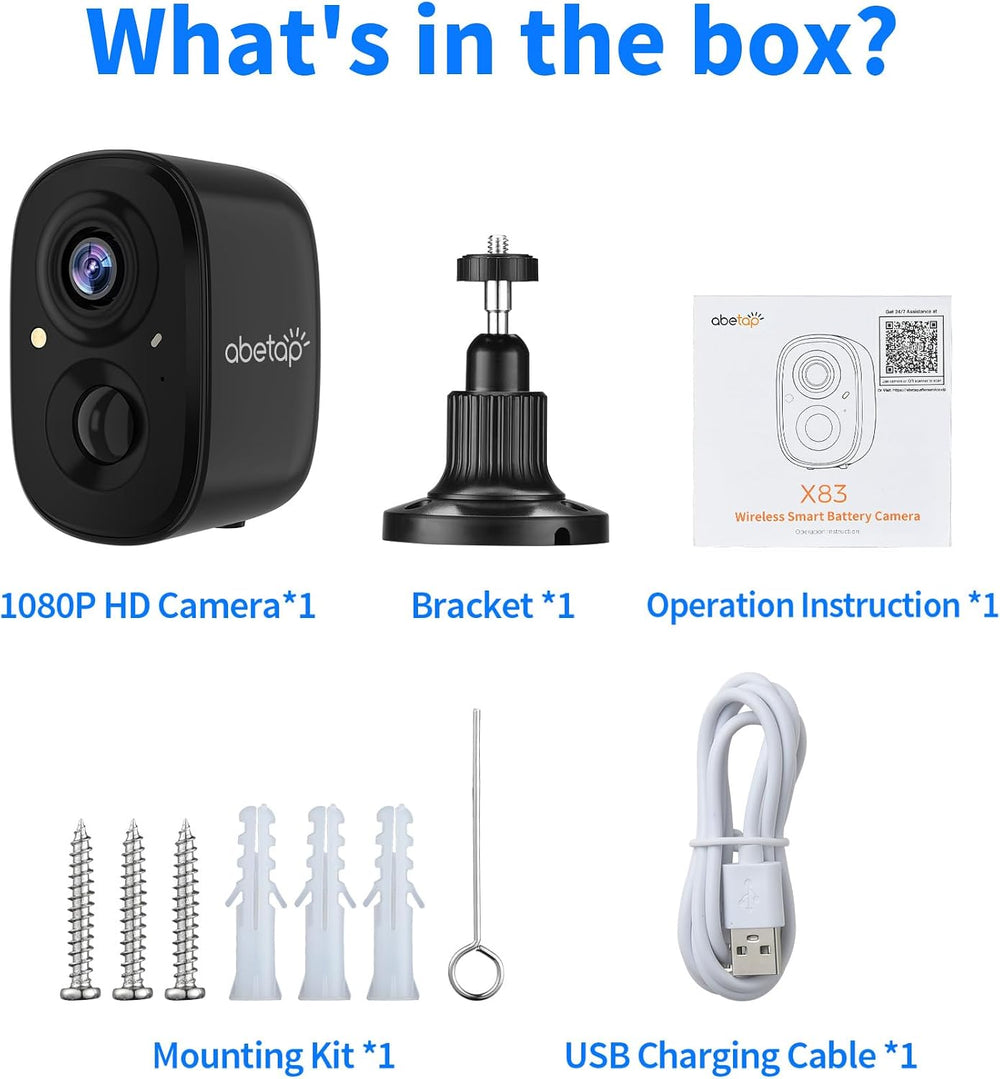 2K Wireless Security Cameras - Outdoor WiFi Security Cameras Color Night Visi...