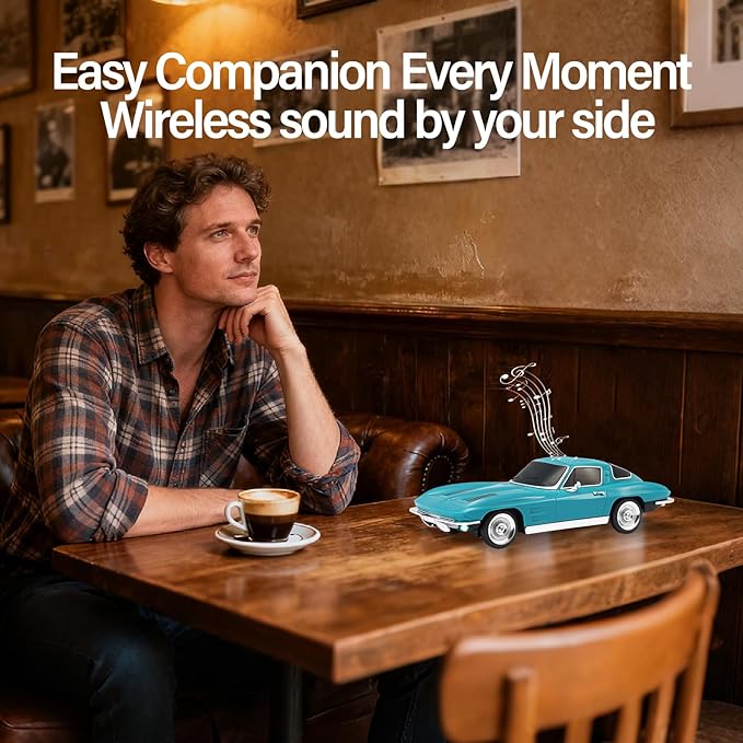 WSTER Retro American Style car Bluetooth Speaker, Portable Wireless Outdoor