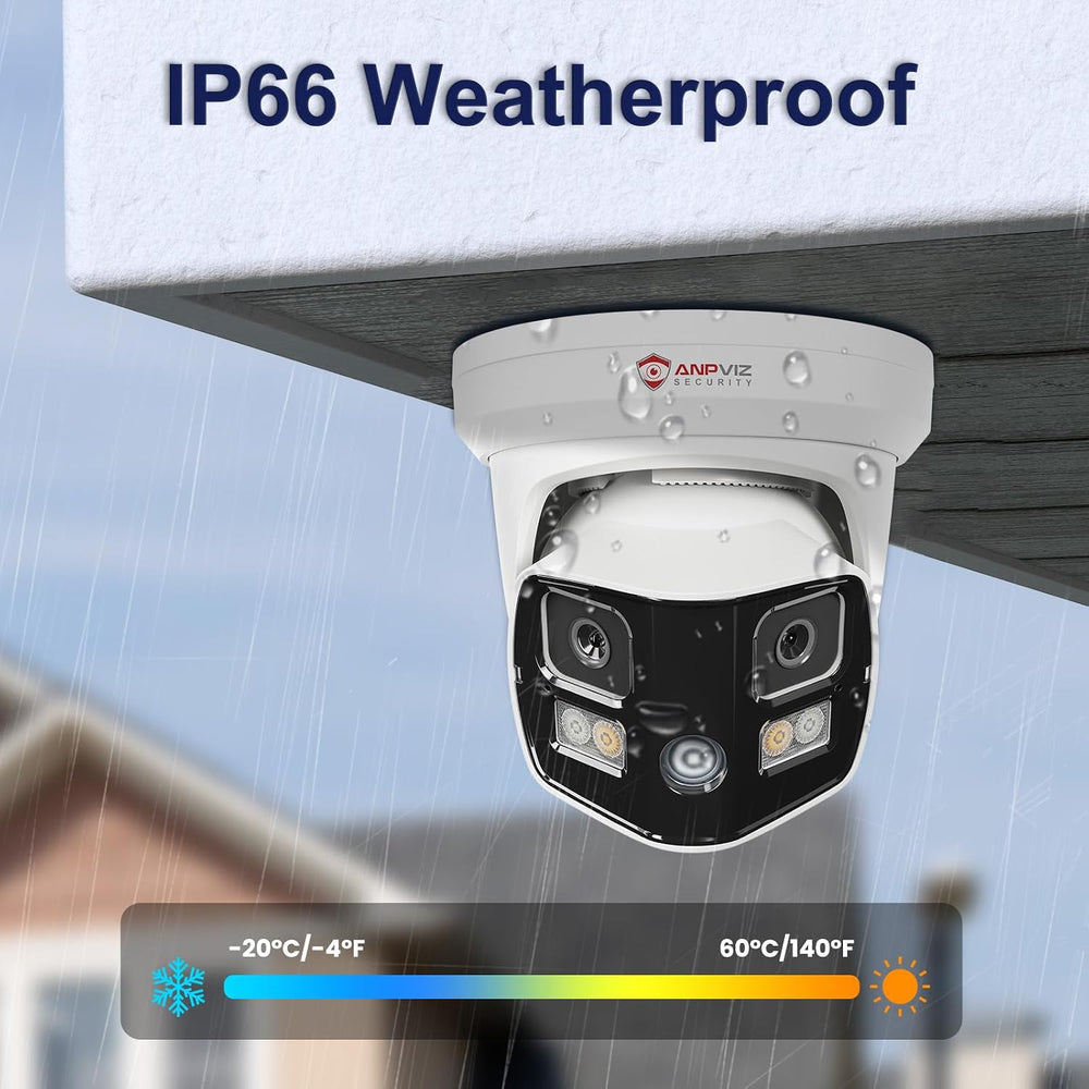 Anpviz 4K 8MP Dual Lens PoE IP Security Camera with 180° Panoramic Angle