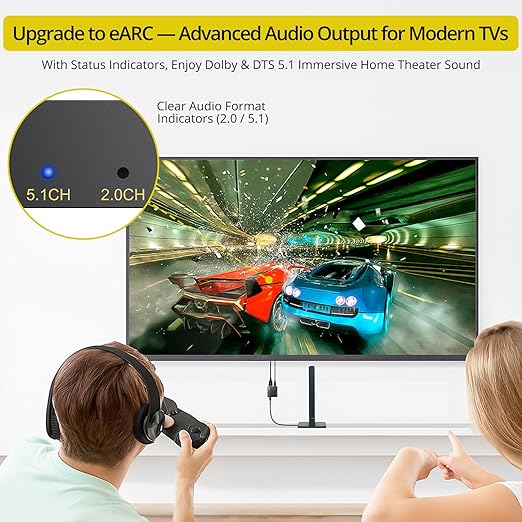PROZOR eARC/ARC to Optical Audio Extractor, Enhanced eARC Audio Converter