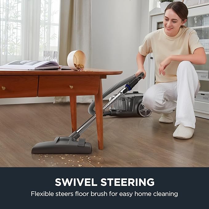 Eureka Bagless Canister Vacuum Cleaner, Lightweight Vac