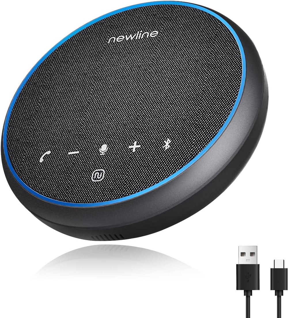 N newline Conference Speaker and Microphone, 2 Mics 360° Voice Pickup, AI Noise