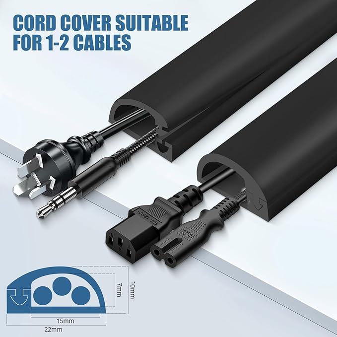 Silicone Wall Wire Hider, Side Open Wire Covers