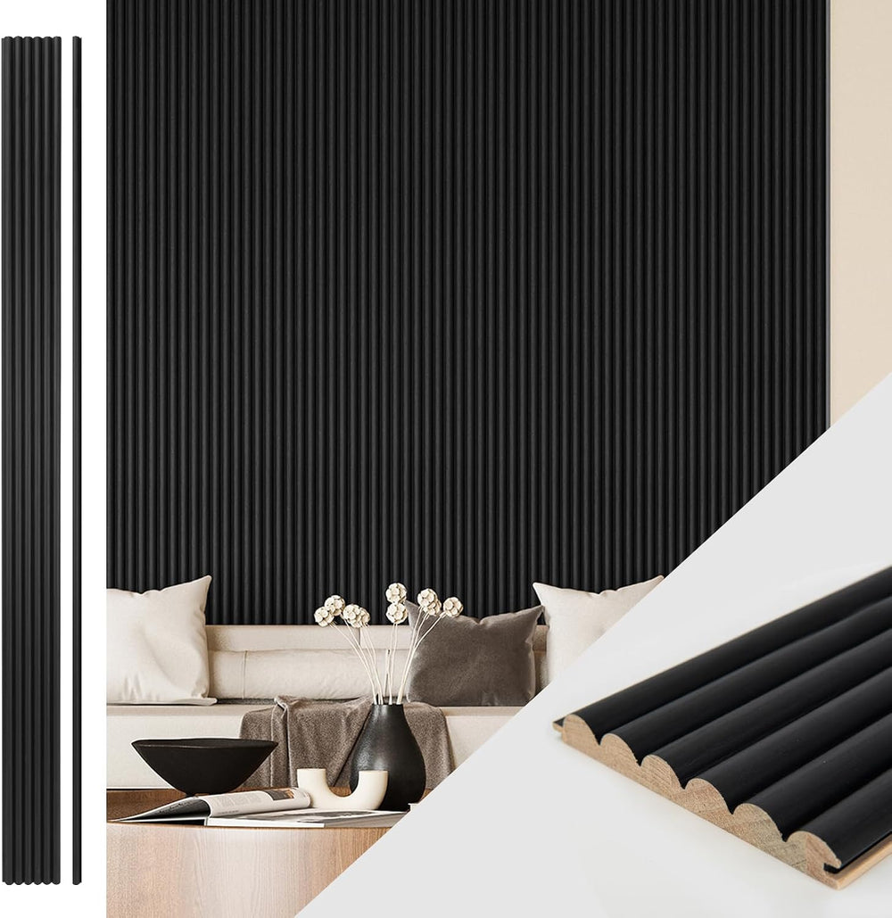 Art3d Fluted Wood Panel for Wall and Ceiling, Beaded Accent molding for Home