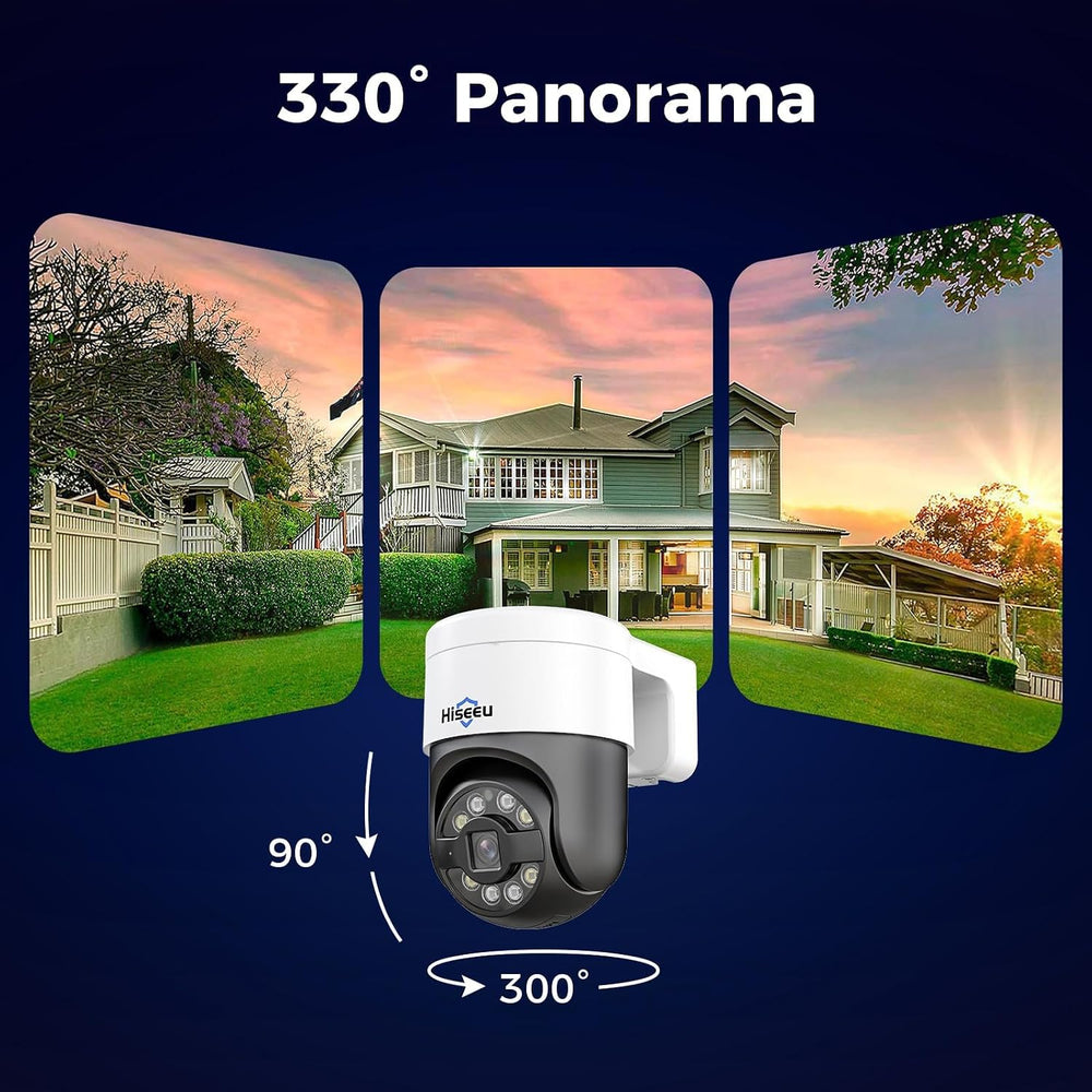 Hiseeu 5MP PoE PTZ Security Camera Outdoor with Auto-Tracking