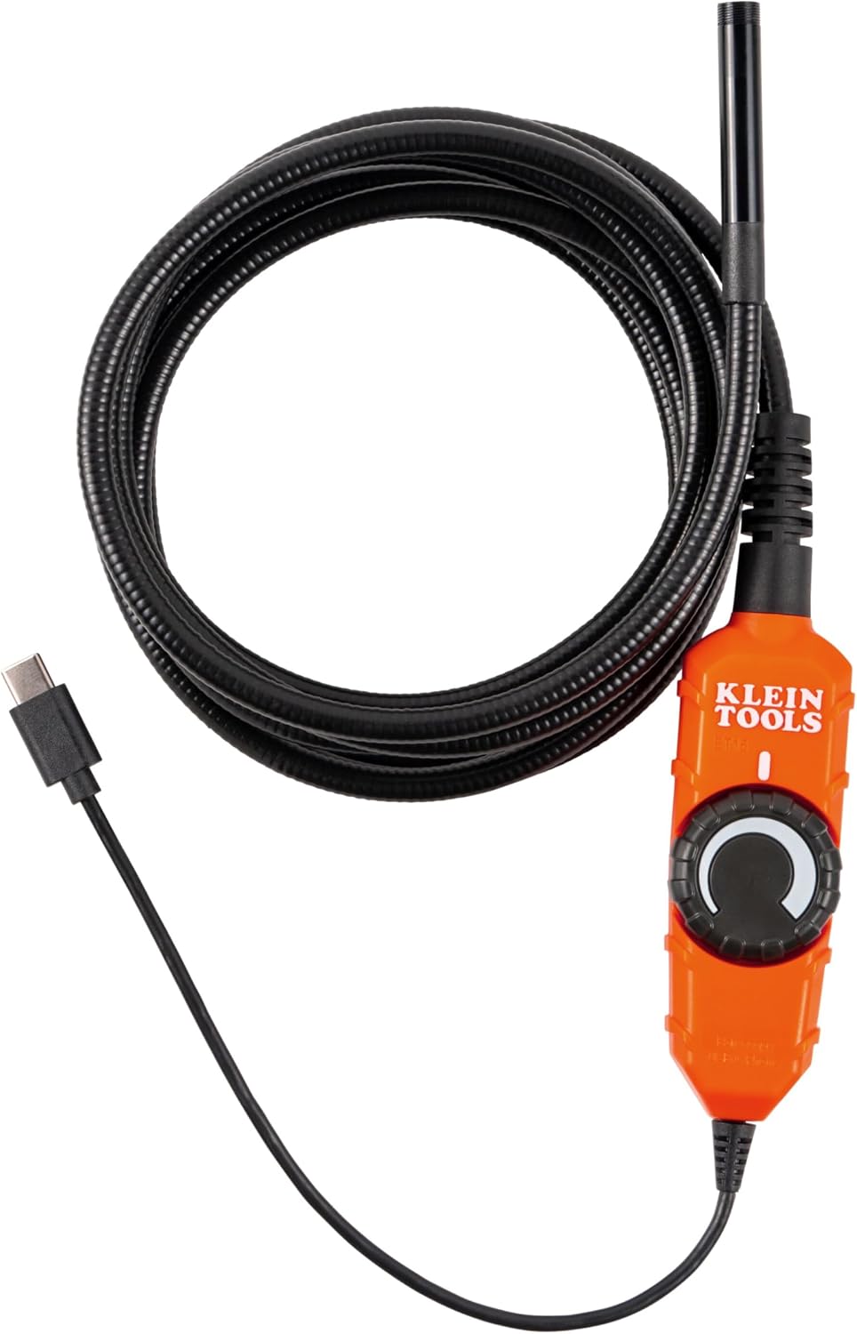 Klein Tools ET16 Borescope, 8 mm 10-Foot Armored Waterproof Gooseneck Snake, ...