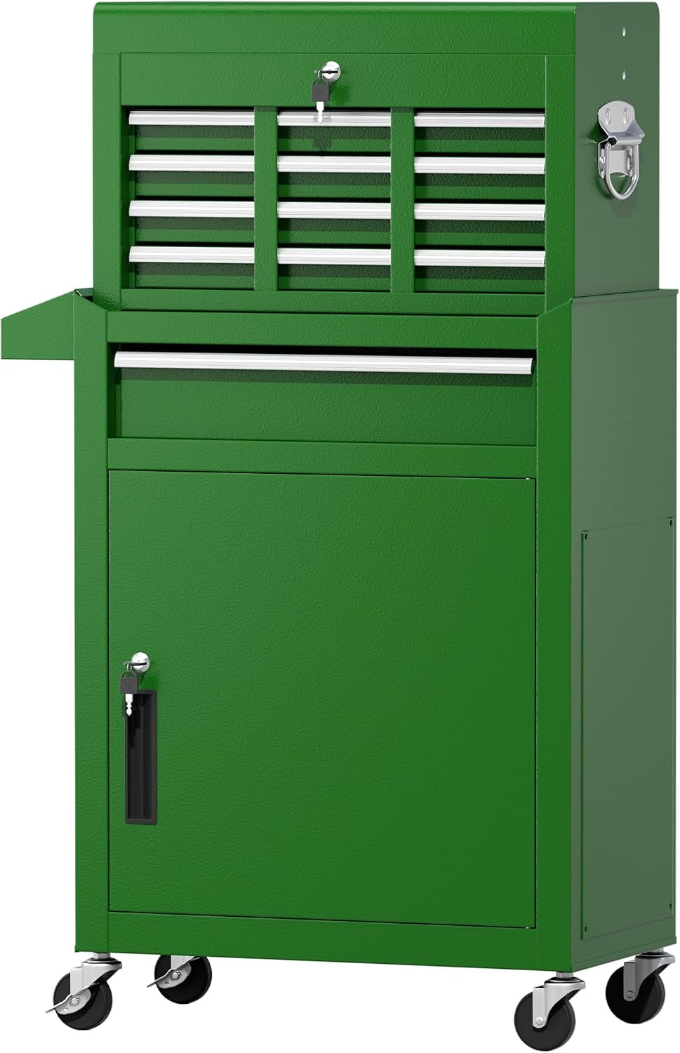Greenvelly Tool Chest, 5-Drawer Rolling Tool Chest with Hooks and Lockable Wh...