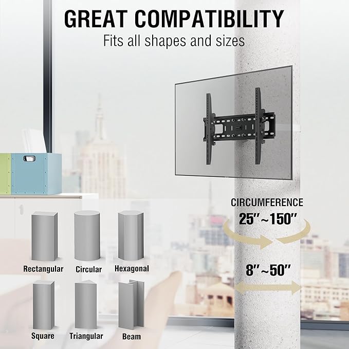 CondoMounts CLMTVT1064 DIY Column TV Mount