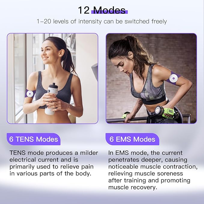 Wireless TENS & EMS Unit Back Pain Relief Massager