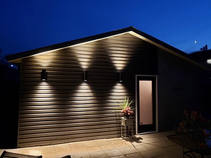 rosykite Dusk to Dawn Outdoor Wall Lighting, Double Up Down Aluminum Waterpro...
