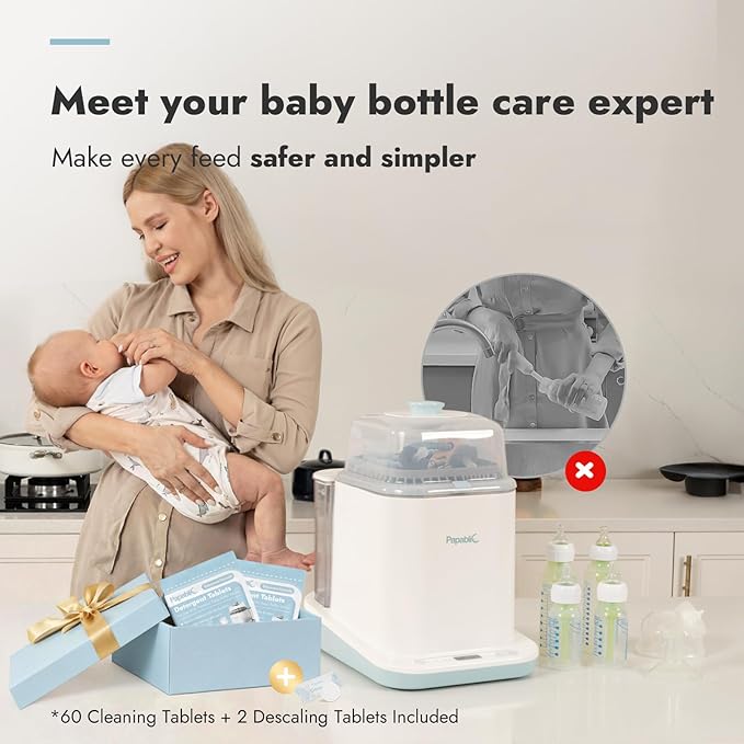 Papablic Bottle Washer Pro, Bottle Washer & Sterilizer & Dryer, 4-in-...