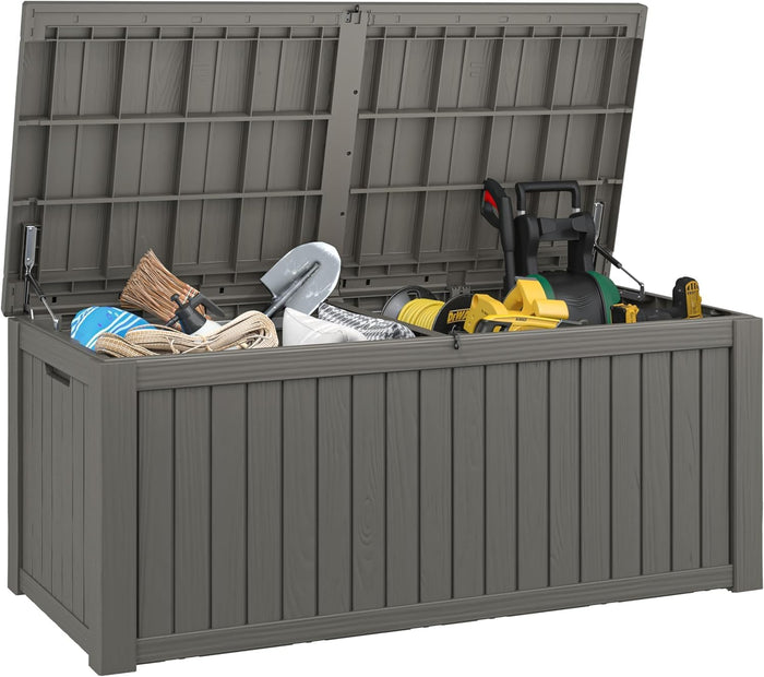 180 Gallon Outdoor Storage Box Waterproof Deck Box Patio Storage
