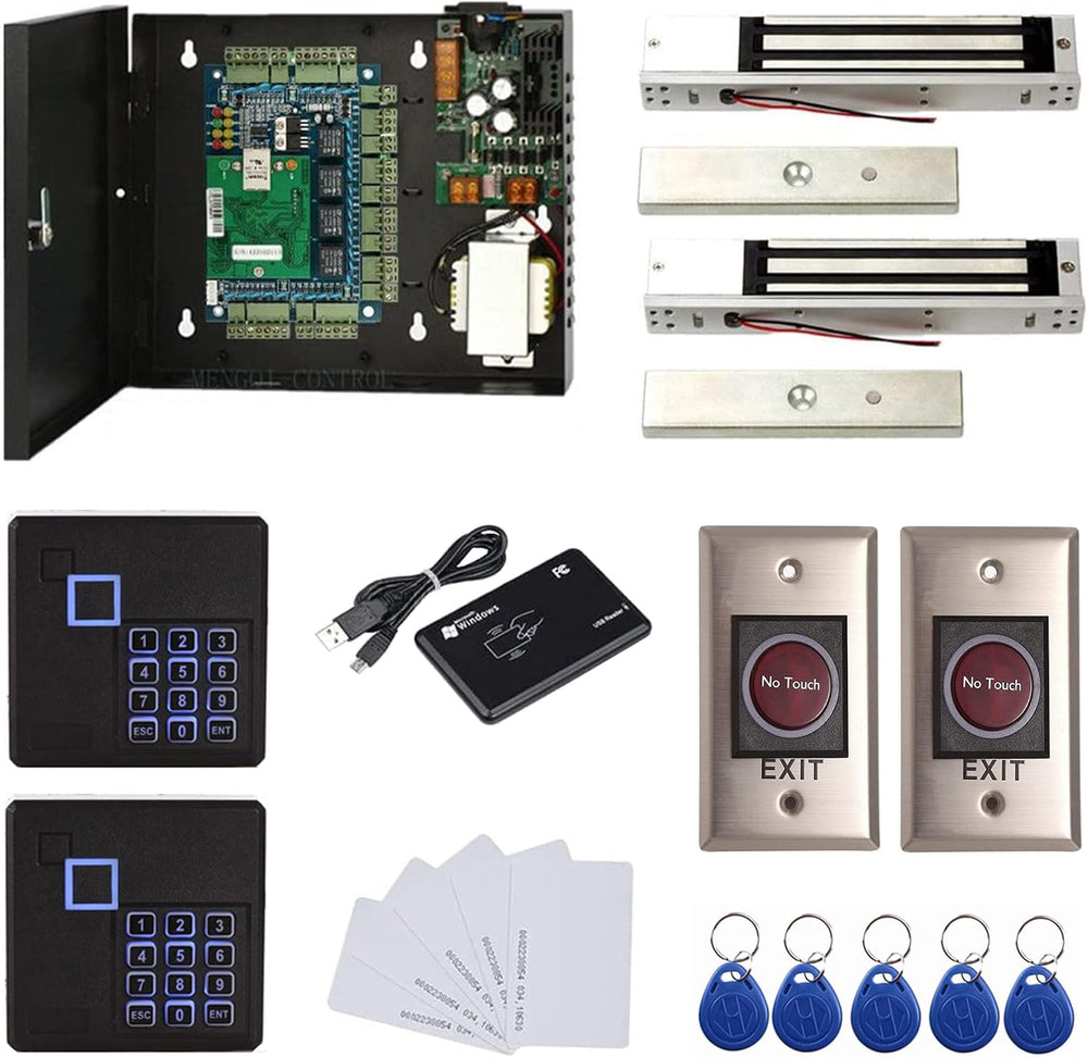 MENGQI-CONTROL 2 Door Access Control Board System 600lbs Electromagnetic Lock