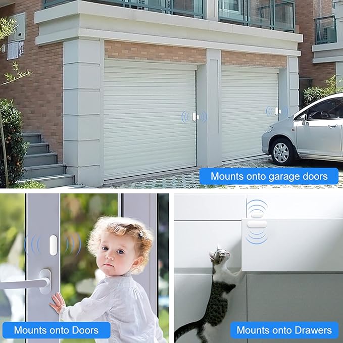 WiFi Door Sensor: Smart Door Open/Closed Detectors, Wireless Window Sensor (4...