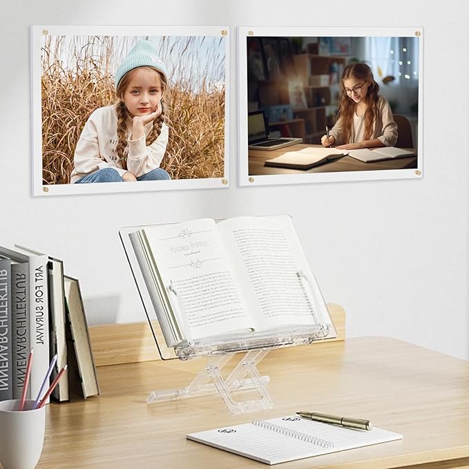 Kalami 3 Pack 8x10 Picture Frame Wall Mount Self Adhesive, Full Frame Size 10x11