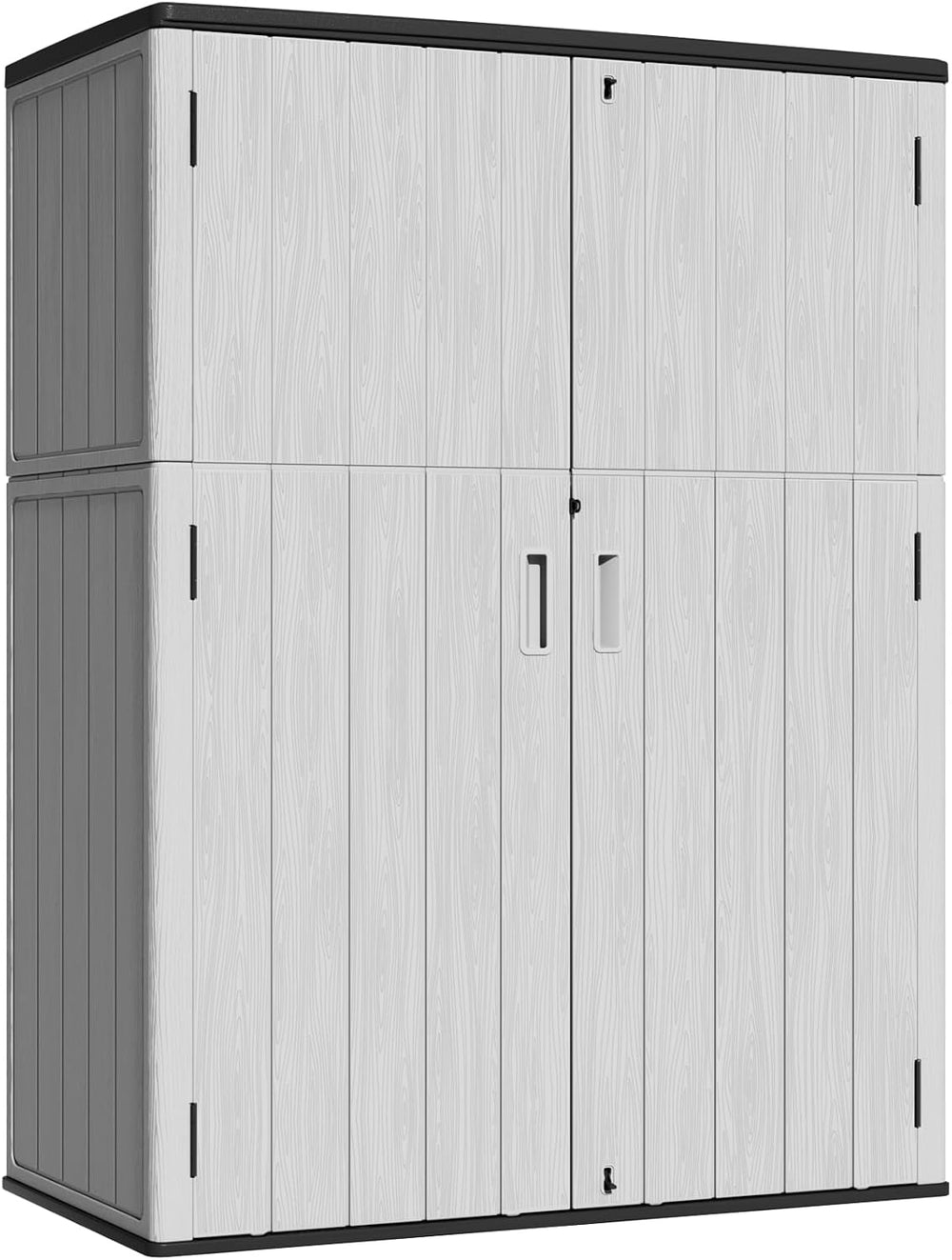 KINYING Outdoor Storage Shed,57Cu.ft Resin Vertical Outdoor Storage Cabinet