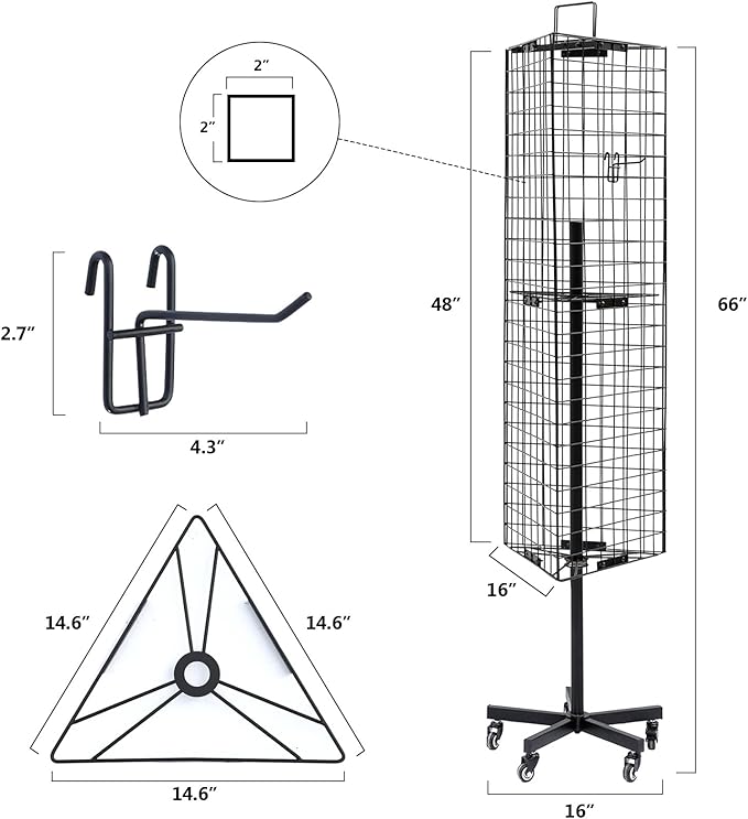 NectaCol Triangular Gridwall Panel Display Stand (12pcs)