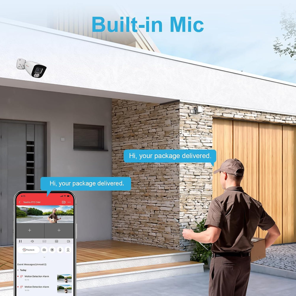 Anpviz 4MP PoE Security IP Bullet Camera with Microphone/Audio Outdoor