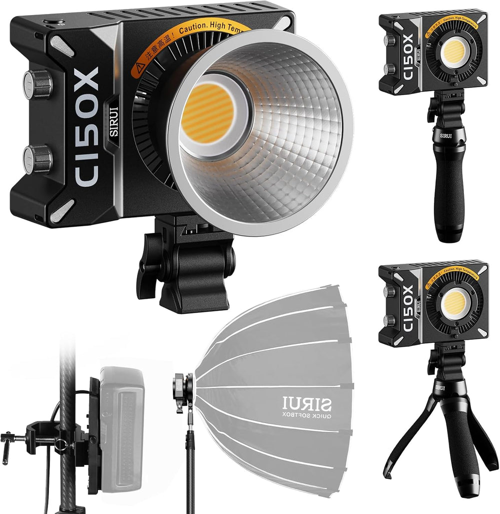 SIRUI Super Bulbs C150X Combo 150W LED Video Light, COB Portable Photography