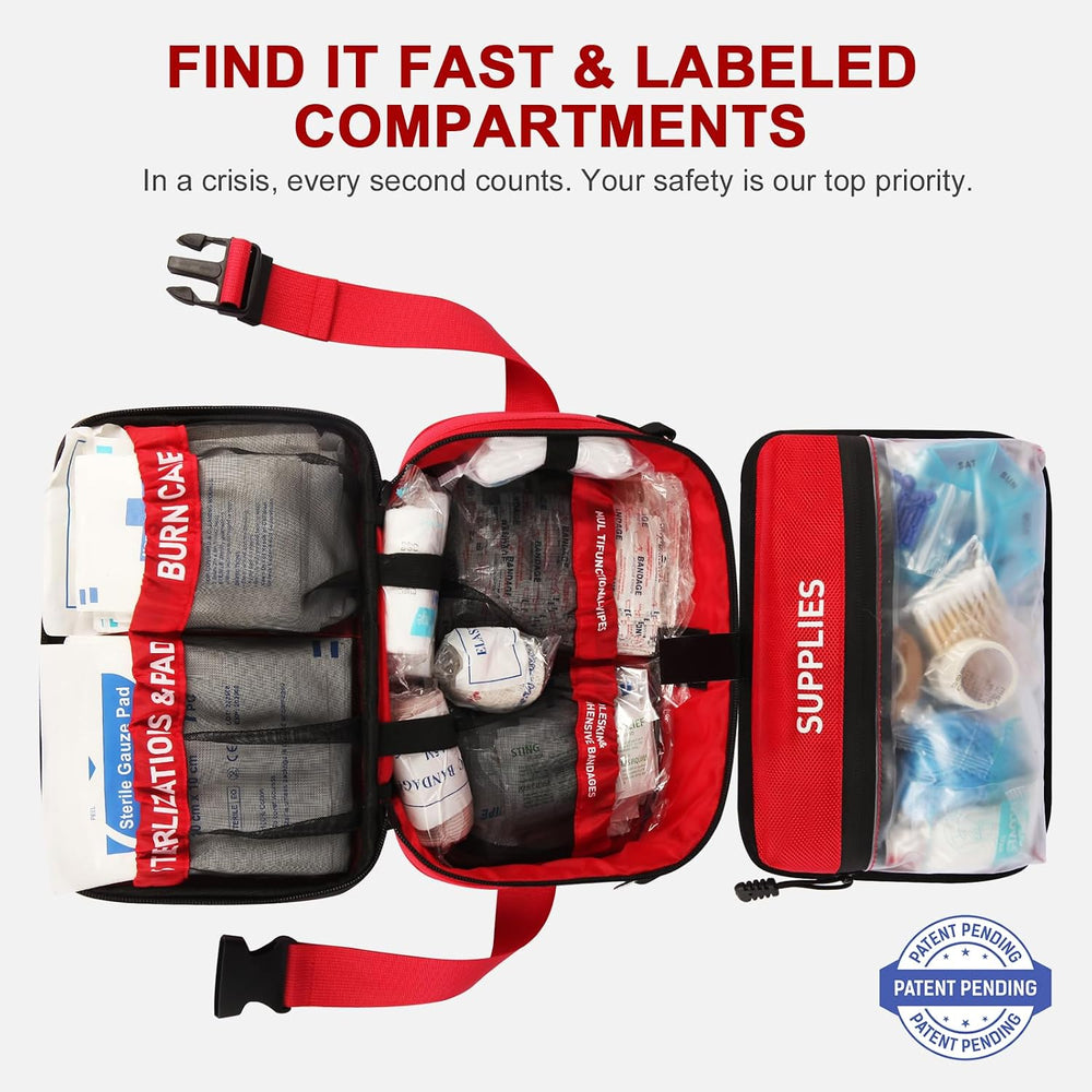 516 Piece First Aid Kit for Car, Travel & Home, FSA Eligible HSA Items - ...