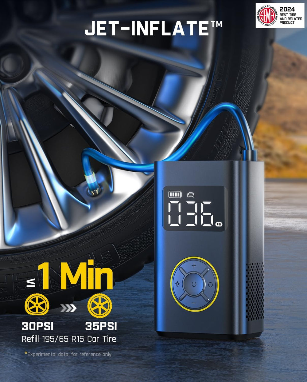 Fanttik X9 Pro Portable Tire Inflator for Compact Car, 1Min Fast Inflate