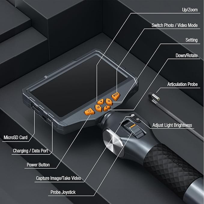 Teslong 3.9mm Two-Way Articulating Borescope
