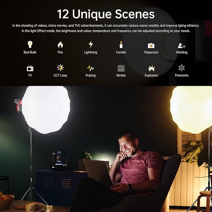 GVM 300W Photography Lighting Bi-Color Video Light